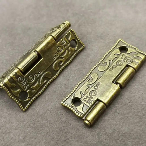 Straight Up Mini Vintage Brass Cabinet Hinge With Antique Drawer Catch For Wooden Furniture Restoration smooth brass hinge detail