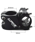 25.4Mm Handlebar Stem, 32Mm Shorty Length Aluminum MTB Stem For Mountain, Road, BMX And Fixie Bikes, Easy Install, Black