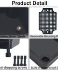 Badass Abs Black Junction Box Featuring Hella Waterproof IP67 Rating And Rock Solid Mounting Plate For Outdoor Arduino Builds And Electronics Housing Spanning 6 9 X 4 9 X 3 Inches Overall with internal brass studs and removable mounting plate.