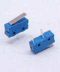 Workhorse 10 Pack 250V 5A Micro Switches 2 Pin 1NO Lever Tact Switches with 16mm Lever visible on white background