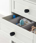 Solid As A Rock Polished Nickel Cabinet Door Knobs With Textured Aluminum Alloy Drawer Pulls Easy Install For Kitchen And Bath No Sweat Wipe Clean Daily Hardware on white drawer.