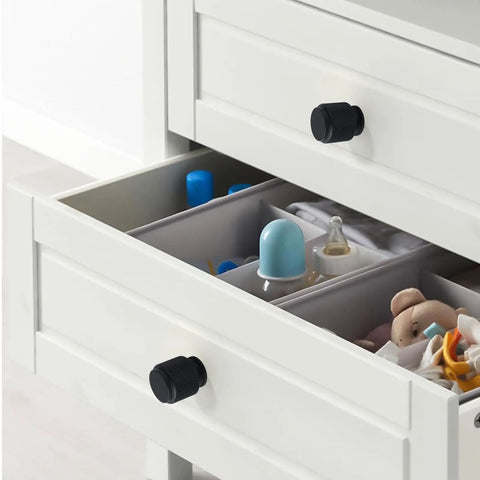 Solid As A Rock Polished Nickel Cabinet Door Knobs With Textured Aluminum Alloy Drawer Pulls Easy Install For Kitchen And Bath No Sweat Wipe Clean Daily Hardware on white drawer.