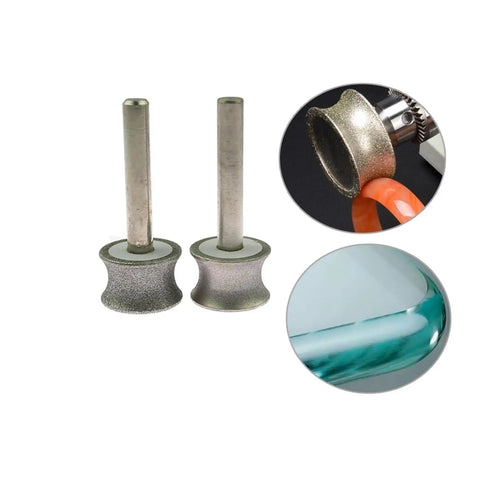 Get That Precision Edge With This 20Mm Concave Diamond Grinding Wheel Featuring A 6Mm Shank For Serious Metalworking DIY Shaping And Flawless Finishing Jobs Like A Total Pro showcased with two grinding wheels.