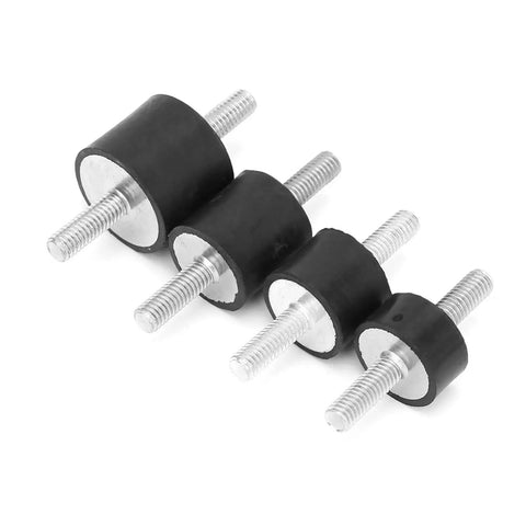 M6 Rubber Anti-Vibration Mount Bobbin Silentblock For Cars Boats And Auto Gear, black rubber metal mounts with threaded studs