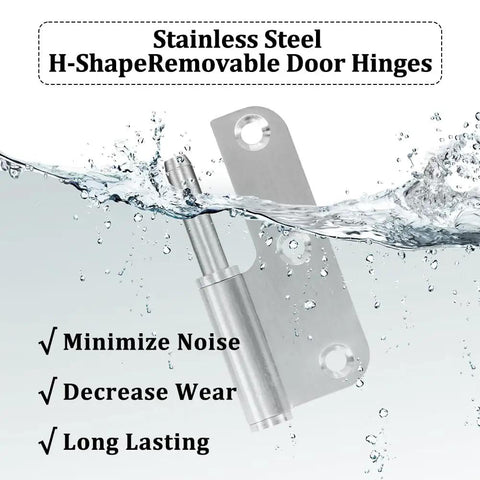 Heavy Duty Iron H Shape Lift Off Door Hinge Set 3x2 Inch Removable Hinges With 60 304 Stainless Steel Screws