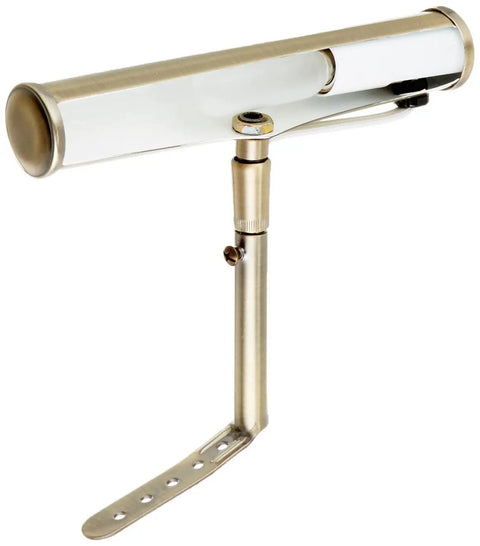 7 Inch Slimline Picture Light in Antique Brass with Plug In Power and Inline Switch Swivel Arm for Easy Positioning Includes One 15 Watt Bulb