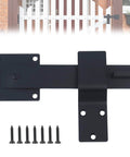 Six Inch Heavy Duty Barn Door Flip Latch With 360 Degree Rotatable Gate Lock for wooden fence, matte black, with mounting screws
