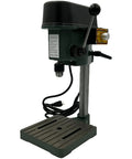 Side view of Compact Benchtop Drill Press With Three Speeds 5000, 6500 And 8500 RPM, showing details of handle and drill chuck