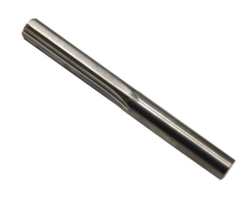 8mm Solid Tungsten Carbide Precision Reamer With Straight Flutes Round Shank Uncoated Bright Finish For CNC Router Work HRC55 Tool