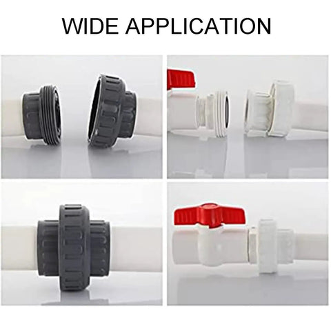 32mm Slip PVC Pipe Fitting Union Quick Connector Solvent Weld Socket White 1 Piece Durable Hub to Hub Connection Easy Pipe Linking Disconnecting No Hassle Leak Free Performance