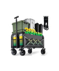 Collapsible Wagon Cart With Wheels Foldable Heavy Duty Folding Cart Utility Lightweight Portable Wagon With Items