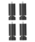 Beefy Aluminum Furniture Support Legs 25cm Set Of 4 Heavy Duty Table Feet For Cabinets Beds Sofas And More With 10mm Threaded Holes Anodized Black Easy Install
