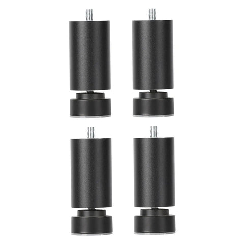 Beefy Aluminum Furniture Support Legs 25cm Set Of 4 Heavy Duty Table Feet For Cabinets Beds Sofas And More With 10mm Threaded Holes Anodized Black Easy Install