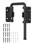 2.36 Inch U Patio Sliding Door Loop Lock Latch Stainless Steel Home Security Loop Bolt Lock for Barn Garden Fence Gate and Window Multi Angle Installation Black 1 Pc Tough as Nails with screws