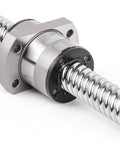 Beefy End Machined Ball Screw With Large Pitch 850mm For CNC Machines Low Backlash Steel Ball Screw Drive With Single Flange Ball Nut