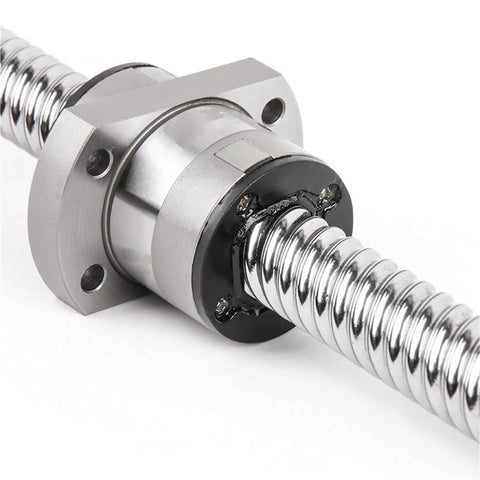Beefy End Machined Ball Screw With Large Pitch 850mm For CNC Machines Low Backlash Steel Ball Screw Drive With Single Flange Ball Nut