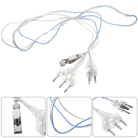 Fencing Foil Body Cord Wire For Stable Conductivity And Impact Resistant Mask Safety featuring clear connectors and blue-lined cable