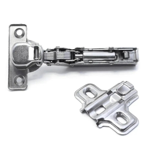 Door Stay Hinges With No Slam Soft Close Mini Hydraulic Damper For Small Cabinets And Thin Doors, 90 Degree Inset, 29mm Cup Hinge