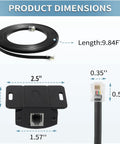 Bass Control Knob With 11.48ft Extension Cable For Car Amplifier Remote Subwoofer Volume Adjuster dimensions and connection details