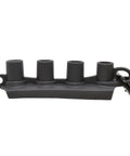 Pressure Washer Starter Kit Pro No Fuss All In One nozzle holder clip in black plastic, side view with attachment loop.