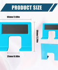 Self Clamping Hinge Jig for No Drill Door Installation With Magnetic Lock, showing dimensions and high-strength plastic material.