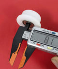 Top Gear Bearing Pulley Wheel Replacement Roller For Rowing Machine Cables shown with calipers measuring 42mm diameter.