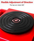 Rock Solid Heavy Duty Industrial Machinery Mover Set Packs 40 Ton Muscle And Seamless 360 Degree Swivel Plates top view showing 360° rotation feature.