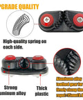Aluminum Kayak Cam Cleat Set for Fast Entry and Secure Ties, Heavy Duty Boat Cleats for Canoe Sailing and Dinghy Use, Black 2 Pack