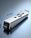 Top Shelf Vertical Track Roller Wheels For Heavy Sliding Doors And Cabinets Plus Silky Smooth Rubber Casters With No Hassle Anti Sag Design For Effortless Drawer Glide And Gate Swings Two Pack, showing a close-up of the steel roller wheel kit dimensions.