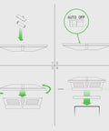 Illustration of Solar Post Cap Light For 5x5 To 6x6 Posts Black Aluminum Auto On Off Weatherproof Outdoor Accent fitting steps.