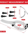 Beefy Heavy Duty 11.8 Inch Gland Nut Wrench Set Adjustable Spanner for 2 to 9 Inch Hydraulic Cylinders with pins shown separately