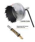 Cool 12-200mm TCT Hole Saw Drill Bit Kit With Alloy Carbide Cobalt Steel Cutter for Stainless Steel Plate Iron Metal Cutting Job Size 28mm carbide cutter and center drill
