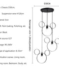 Cartoon Mouse Pendant Light Three Heads Iron Chandelier for Kids Room Kid Friendly Cafe Dining Room with Adjustable Sling