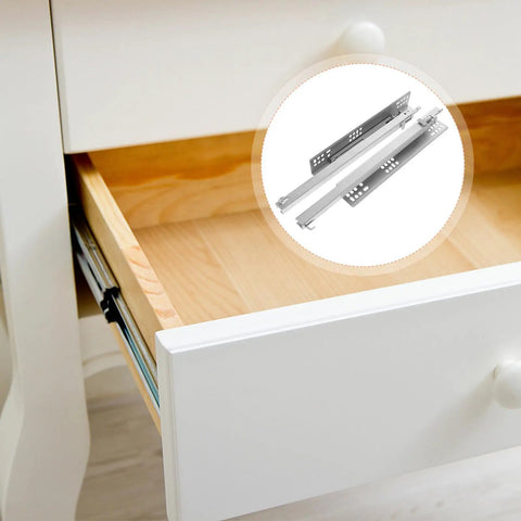 14 Inch Drawer Slides Replacement With Damping Soft Close Hidden Bottom Mount Rails for cabinet and furniture drawers, 2-pack