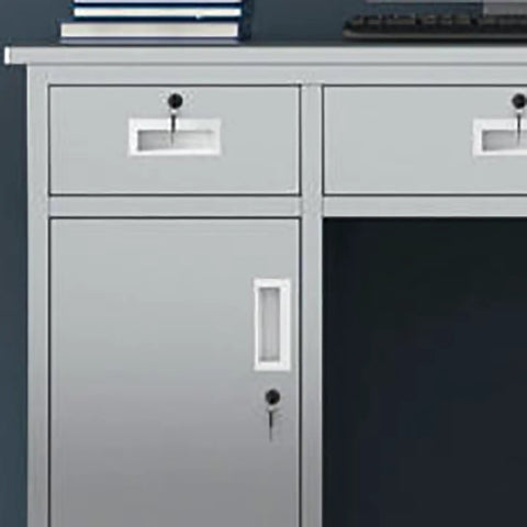Kickass Heavy Duty Stainless Steel Workbench Setup For Office Or Commercial Kitchen Prep Station With Leveling Feet And Rust Proof Coating That Is Seriously Built To Last Without Any Of The Typical Headaches, featuring drawers and lock.