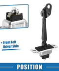 Heavy Duty Front Left Door Hinge for 1999 2000 2001 2002 2003 2004 Odyssey with check stop strap and soft close damper detail