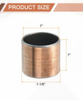 Self Lubricating Sleeve Bearing Wrapped Oilless Bushing For Sliding Machinery Parts One Inch Bore With One And One Eighth Inch Outer Diameter