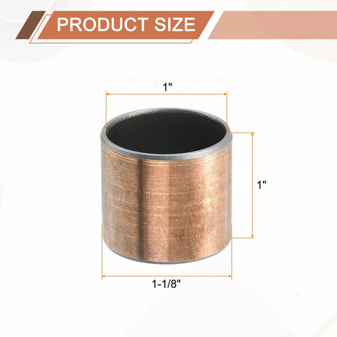 Self Lubricating Sleeve Bearing Wrapped Oilless Bushing For Sliding Machinery Parts One Inch Bore With One And One Eighth Inch Outer Diameter