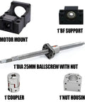 Premium 25mm Ballscrew Kit SFU2510 Nema32 Coupler with Single Nut And Precision C7 Grade For DIY CNC Parts Setup That Really Flows Smooth motor mount, support, coupler
