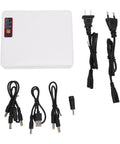 Heavy Duty 20800mAh Mini UPS Battery Backup For Network Routers And Cable Modems Keeps Your WiFi Running Solid Through Grid Snags With Rapid Recharge And Straight Plug Setup For Zero Drama Work From Home with power cables.