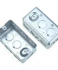 Electrical Box 12 Pack 4 By 2 Inch, 13 Cubic Inches, Deep One And Seven Eighths Inch, Galvanized Steel, Ten Seven Eighths Inch Knockouts