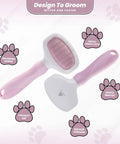 Small Slicker Brush For Dogs And Cats, Skin Friendly Deshedding Tool For Healthy Coats, Gentle Undercoat Groomer For Short And Long Haired Pets, Durable Stainless Pins, Perfect For Sensitive Pups, pink TPR handle