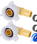 Half Inch PEX Swivel Elbow Fitting NPT Female Threaded Brass Crimp NPSM 90 Degree Adapter For RV PEX Faucet Connector Built Tough Lead Free DZR Brass NSF ANSI 61 Certified Quality, 2-pack with seals