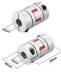 15mm To 15mm Shaft Coupling Flexible Servo Motor Coupler With 66mm Length, 40mm Outer Diameter, shown with measurements, front view.
