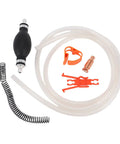 Mingzhe Quick Action Manual Fuel Transfer Pump Sturdy Hose Connection Siphon Kit with clear hose and accessories for fluid transfer.