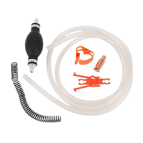 Mingzhe Quick Action Manual Fuel Transfer Pump Sturdy Hose Connection Siphon Kit with clear hose and accessories for fluid transfer.
