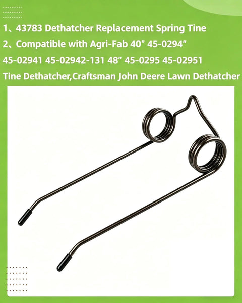 20 Pack Dethatcher Replacement Spring Tines For AgriFab 40 And 48 Inch Lawn Rakes Compatible With Craftsman John Deere 43783