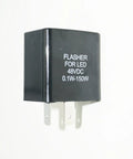 Slick Ride Ready 2 Pin LED Flasher Relay For Motorcycle And Scooter Turn Signal Blinker Switch 32V To 72V DC Plug And Play Setup Fits Any Bike Pair, 48VDC relay view