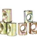 Heavy Duty M6 Barrel Nuts for Flat Pack Furniture Including Horizontal Hole Dowel Insert Nut Carbon Steel 10mm Available in Packs of 2 5 or 10 for Beds Chairs Cabinets and More Easy Install stack view
