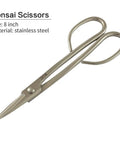8 inch stainless steel bonsai scissors from 4 Piece Bonsai Tool Set All In One With 8 Inch Concave Cutter Knob Cutter Trunk Splitter And Bonsai Scissors Built For Precise Pruning And Clean Healing Cuts For Beginners And Pros Pro Grade Gear.